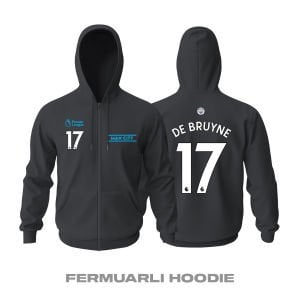Manchester City: Third Edition 2021/2022 Fermuarlı Kapüşonlu Hoodie