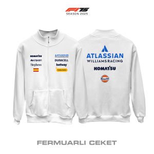 Williams F1 Team: FW47 White Edition 2025 Fermuarlı Ceket