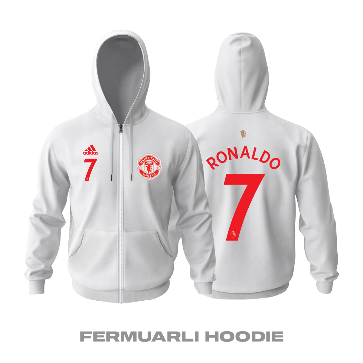 Manchester United: Away Edition 2021/2022 Fermuarlı Kapüşonlu Hoodie