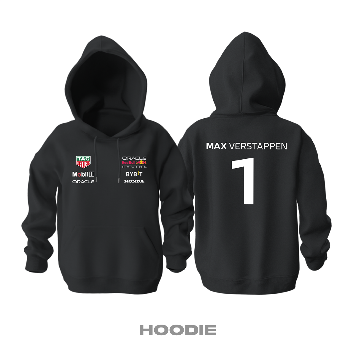 Oracle Racing: Black Crew Edition 2023 Kapüşonlu Hoodie