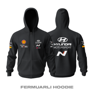 Hyundai Motorsport N: Black Edition 2024 Fermuarlı Hoodie