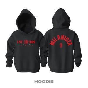 ACMilan: MILANISTA 2025 - Black Edition Kapüşonlu Hoodie
