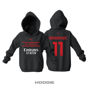 ACMilan: MILANISTA 2025 - Black Edition Kapüşonlu Hoodie M