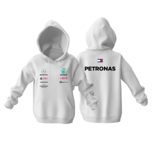 AMG Petronas F1 Team: White Crew Edition Kapüşonlu Hoodie 2XL