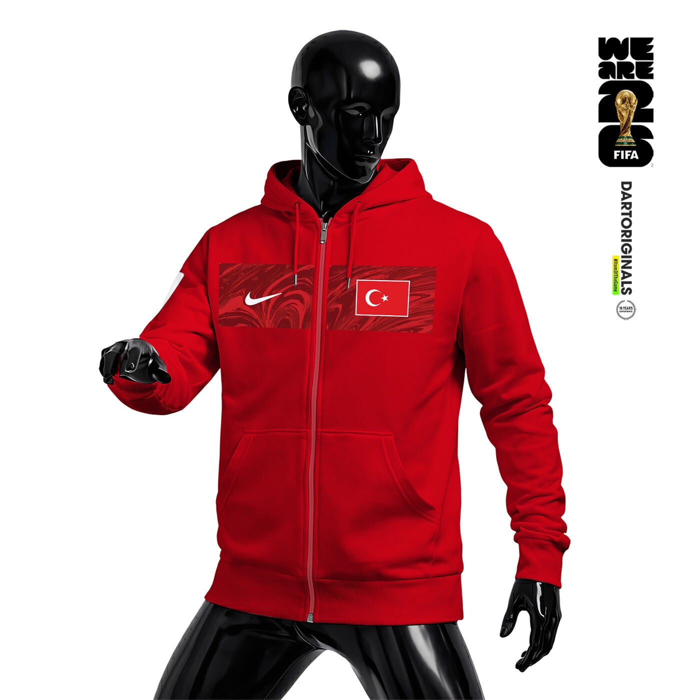 Türkiye: Red Edition - FIFA World Cup™ 2026 Fermuarlı Kapüşonlu Hoodie