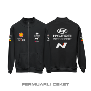 Hyundai Motorsport N: Black Edition 2024 Fermuarlı Ceket