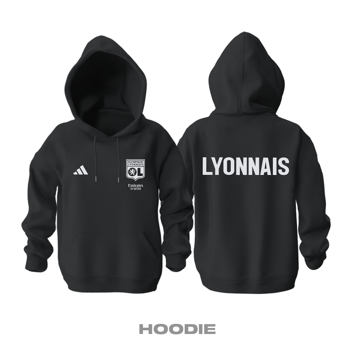 Lyonnais: Club Culture Series - Black Edition Kapüşonlu Hoodie