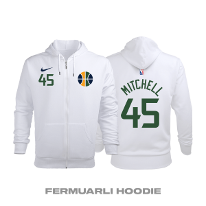 Utah Jazz: Association Edition 2017/2018 Fermuarlı Kapüşonlu Hoodie L