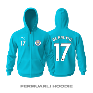 Manchester City: Home Edition 2021/2022 Fermuarlı Kapüşonlu Hoodie XL