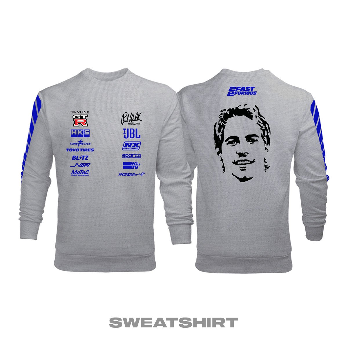 Paul Walker: Skyline GTR R34 - Grey Edition Sweatshirt