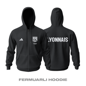 Lyonnais: Club Culture Series - Black Edition Fermuarlı Hoodie