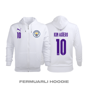 Manchester City: Third Edition 2020/2021 Fermuarlı Kapüşonlu Hoodie L