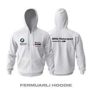 Bmw: DTM White Edition 2023 Fermuarlı Kapüşonlu Hoodie