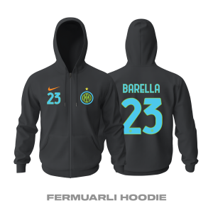 Inter: Third Edition 2021/2022 Fermuarlı Kapüşonlu Hoodie
