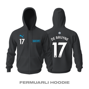 Manchester City: Third Edition 2021/2022 Fermuarlı Kapüşonlu Hoodie XS