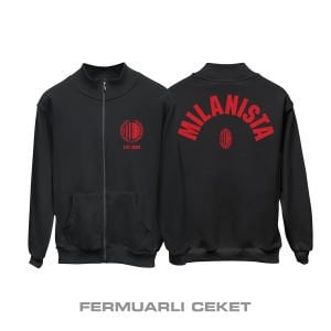 ACMilan: MILANISTA 2025 - Black Edition Fermuarlı Ceket