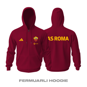 AS Roma: Club Culture Series - Giallo Rosso Edition Fermuarlı Hoodie