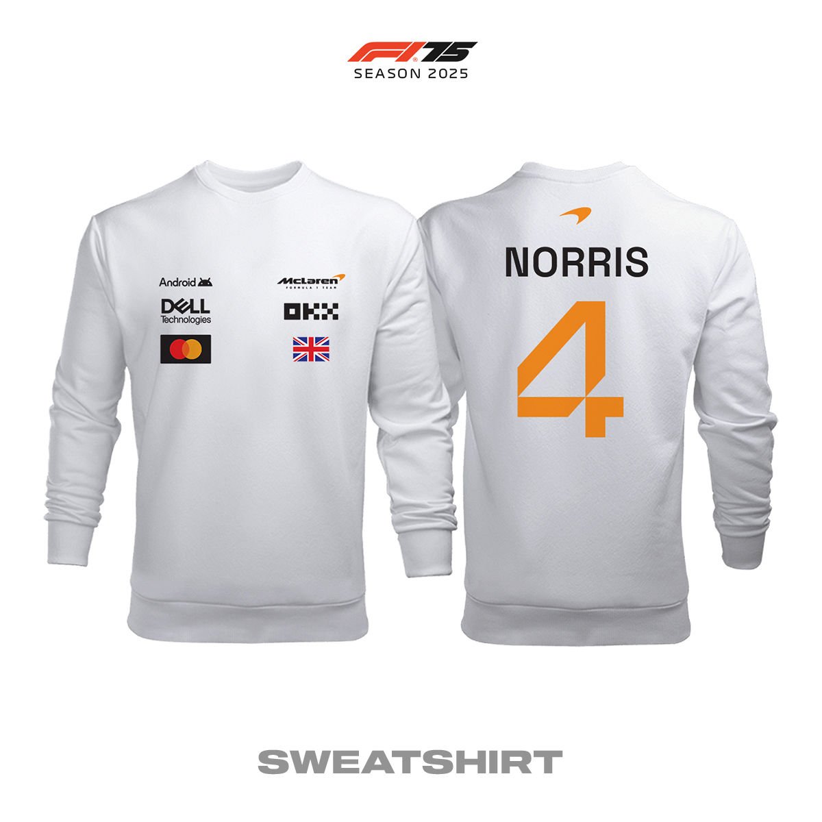 McLaren F1 Team: MCL39 White Crew Edition 2025 Sweatshirt
