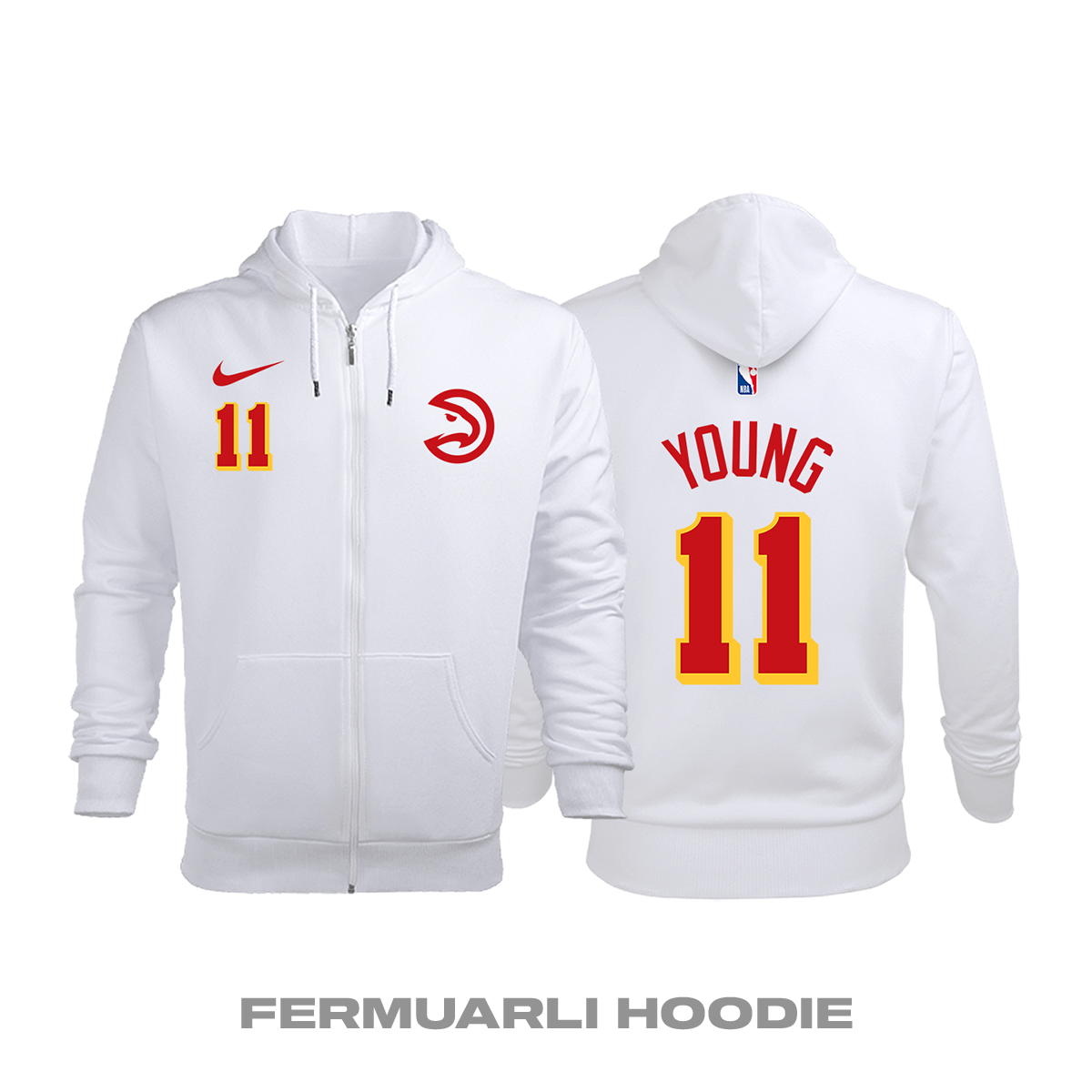 Atlanta Hawks: Association Edition 2020/2021 Fermuarlı Kapüşonlu Hoodie XS
