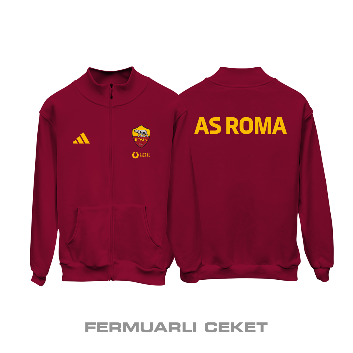 AS Roma: Club Culture Series - Giallo Rosso Edition Fermuarlı Ceket