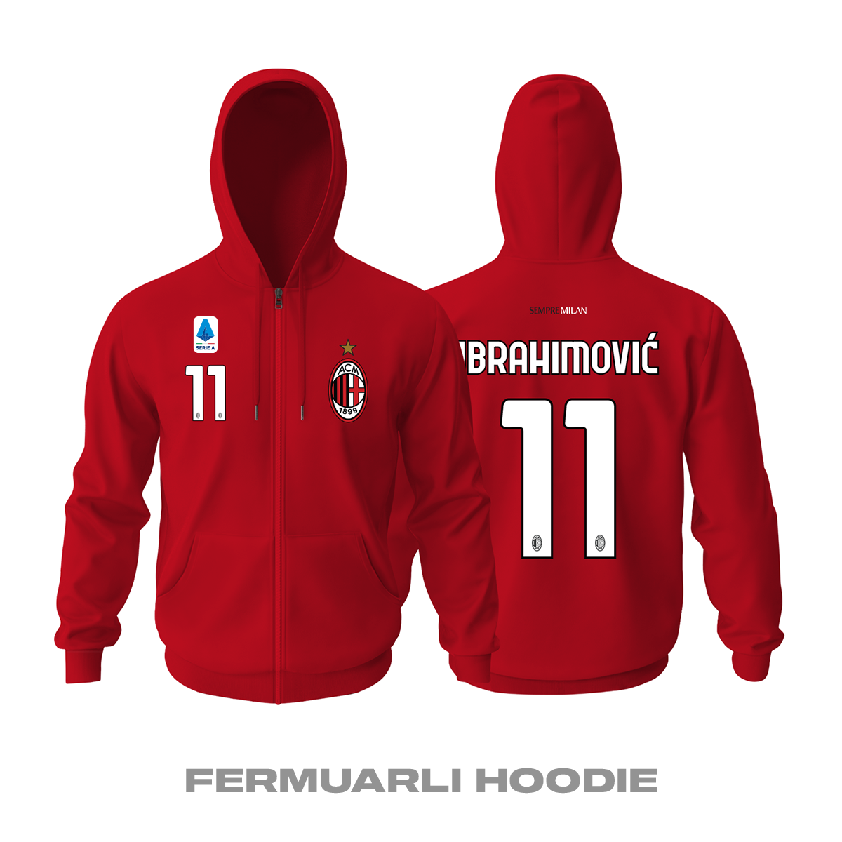 Milan: Home Edition 2021/2022 Fermuarlı Kapüşonlu Hoodie