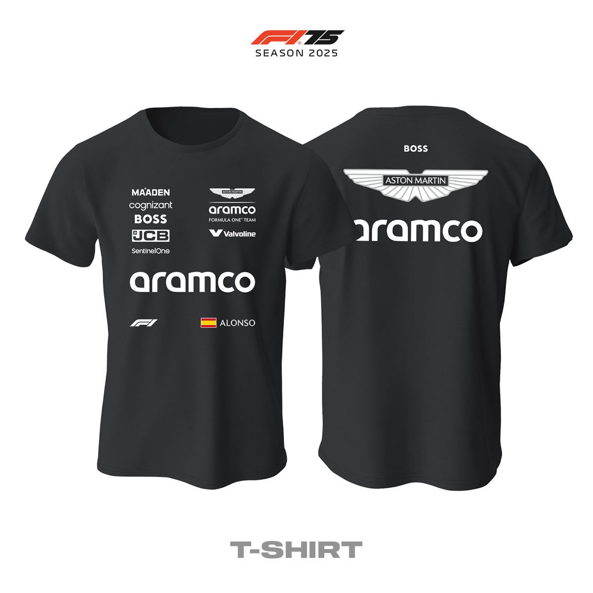 Aston Martin F1 Team: AMR25 Black Edition 2025 Tişört