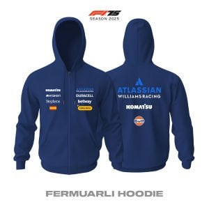 Williams F1 Team: FW47 Navy Edition 2025 Fermuarlı Hoodie
