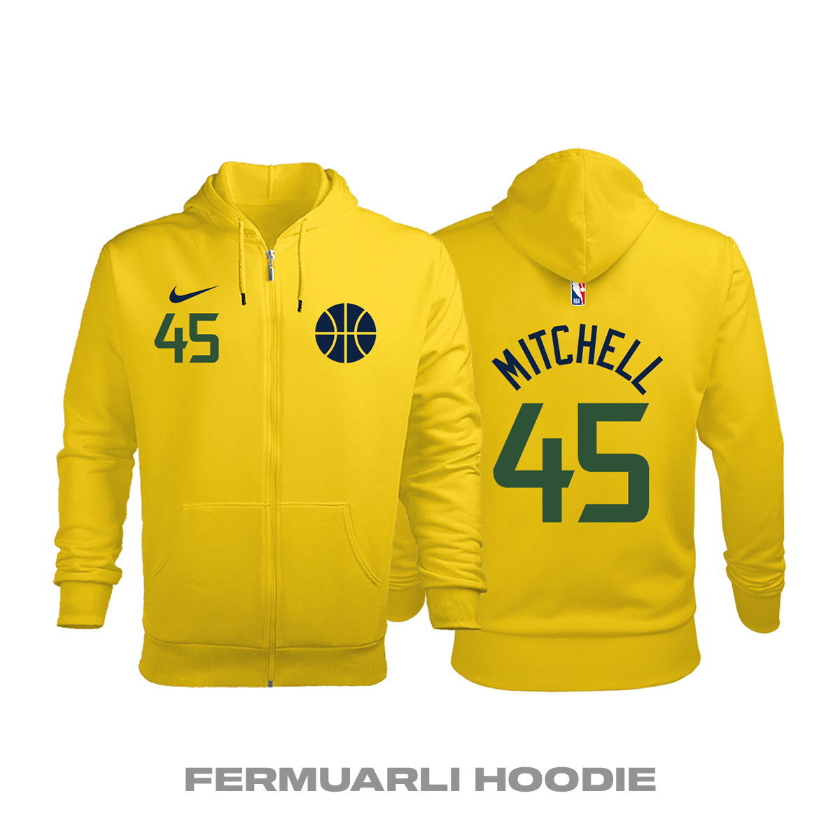 Utah Jazz: Statement Edition 2017/2018 Fermuarlı Kapüşonlu Hoodie L