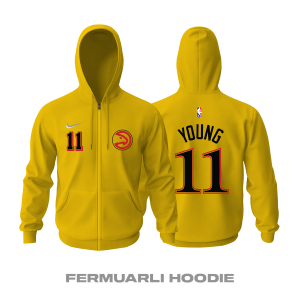 Atlanta Hawks: City Edition 2021/2022 Fermuarlı Kapüşonlu Hoodie L