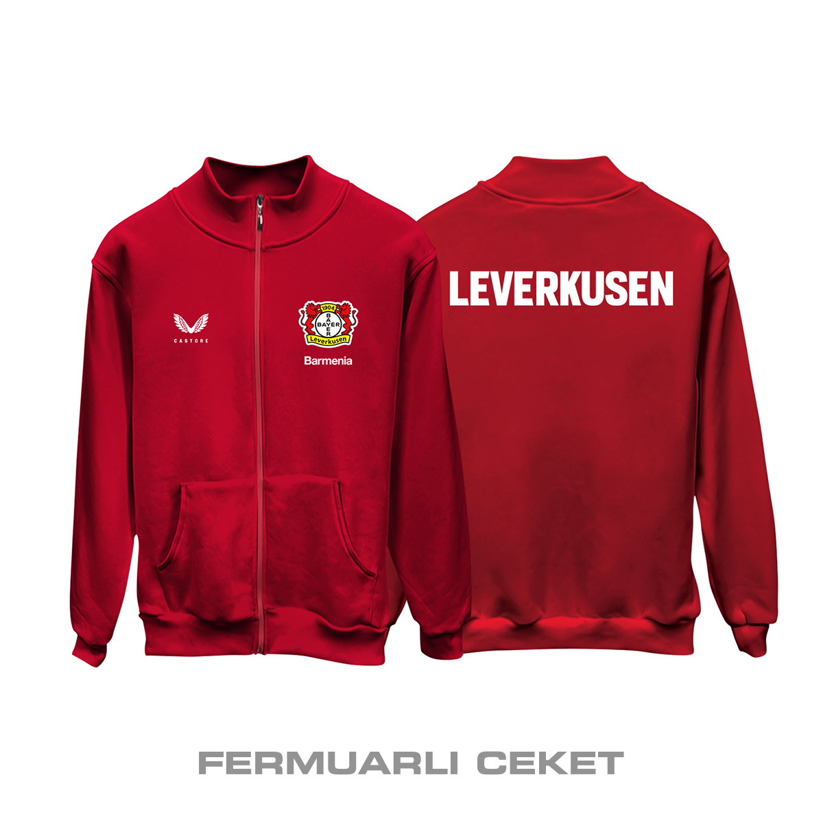Leverkusen: Club Culture Series - Red Edition Fermuarlı Ceket