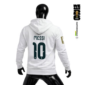Argentina: White Edition - FIFA World Cup™ 2026 Fermuarlı Kapüşonlu Hoodie