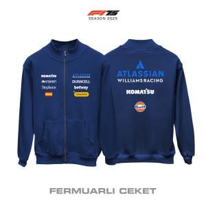Williams F1 Team: FW47 Navy Edition 2025 Fermuarlı Ceket