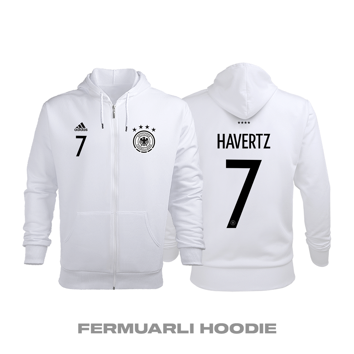 Almanya: Home Edition 2019/2020 Fermuarlı Kapüşonlu Hoodie