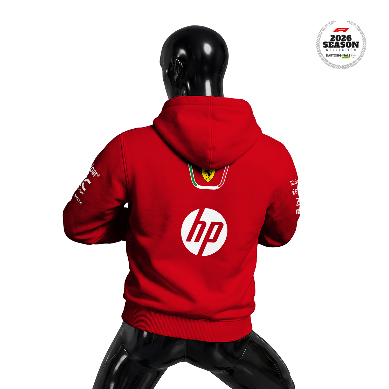 Scuderia Ferrari: SF-26 Merch Edition - Red 2026 (WHITE HP) Kapüşonlu Hoodie