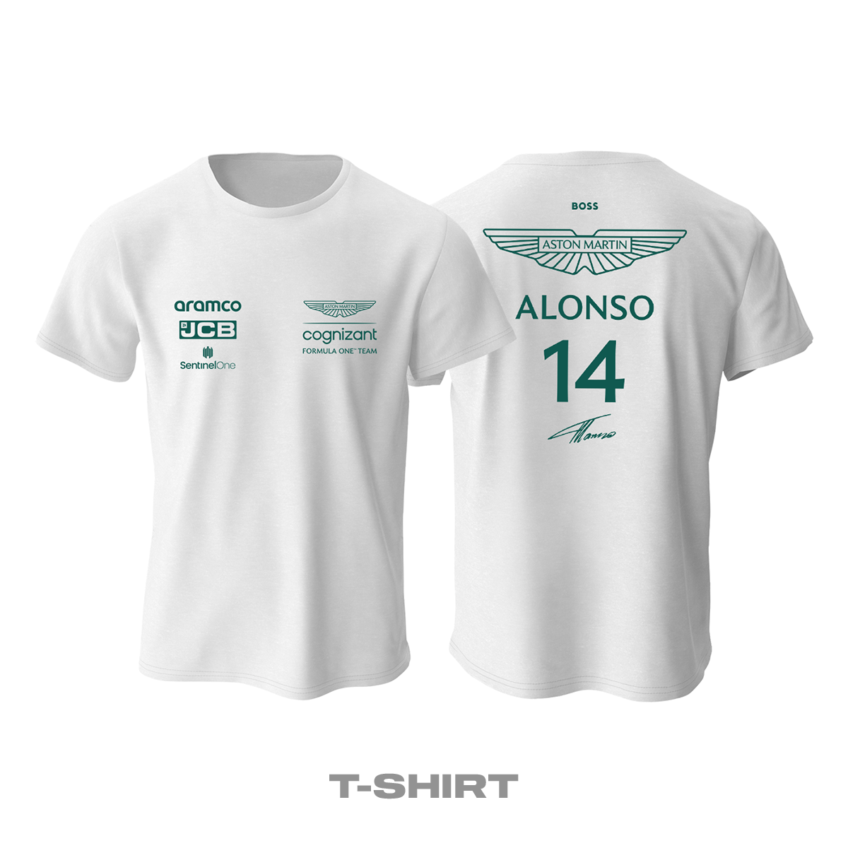 Aston Martin F1 Team: White Crew Edition 2023 Tişört