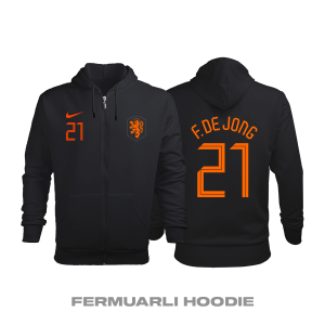 Hollanda: Away Edition 2019/2020 Fermuarlı Kapüşonlu Hoodie