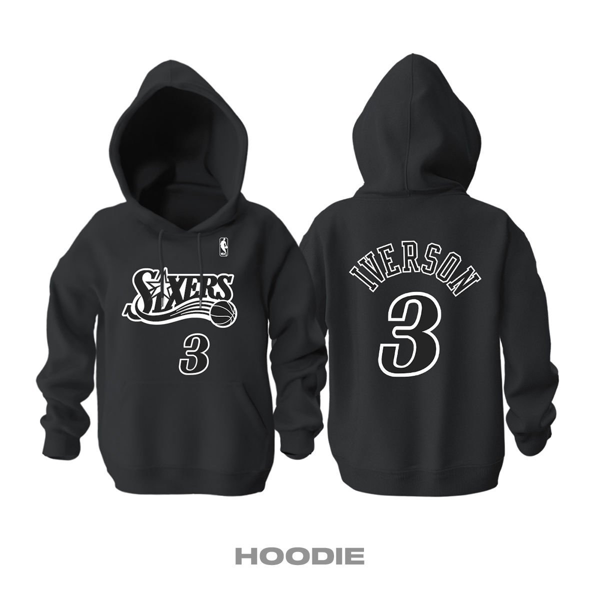 Philadelphia 76ers: Roundball Classic - Black Kapüşonlu Hoodie