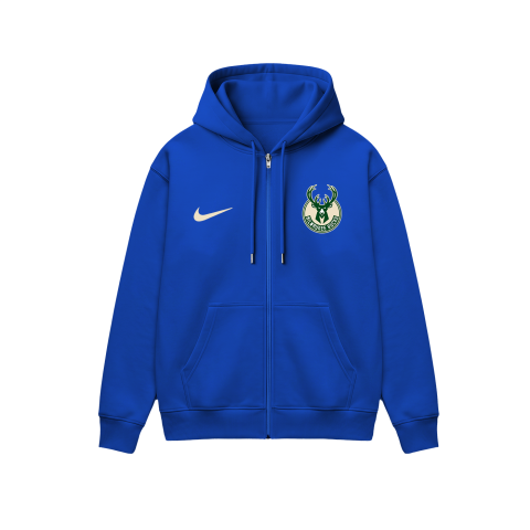 Milwaukee Bucks: City Edition 2K24 Fermuarlı Kapüşonlu Hoodie