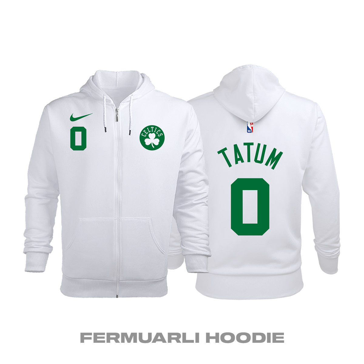Boston Celtics: Association Edition 2017/2018 Fermuarlı Kapüşonlu Hoodie L