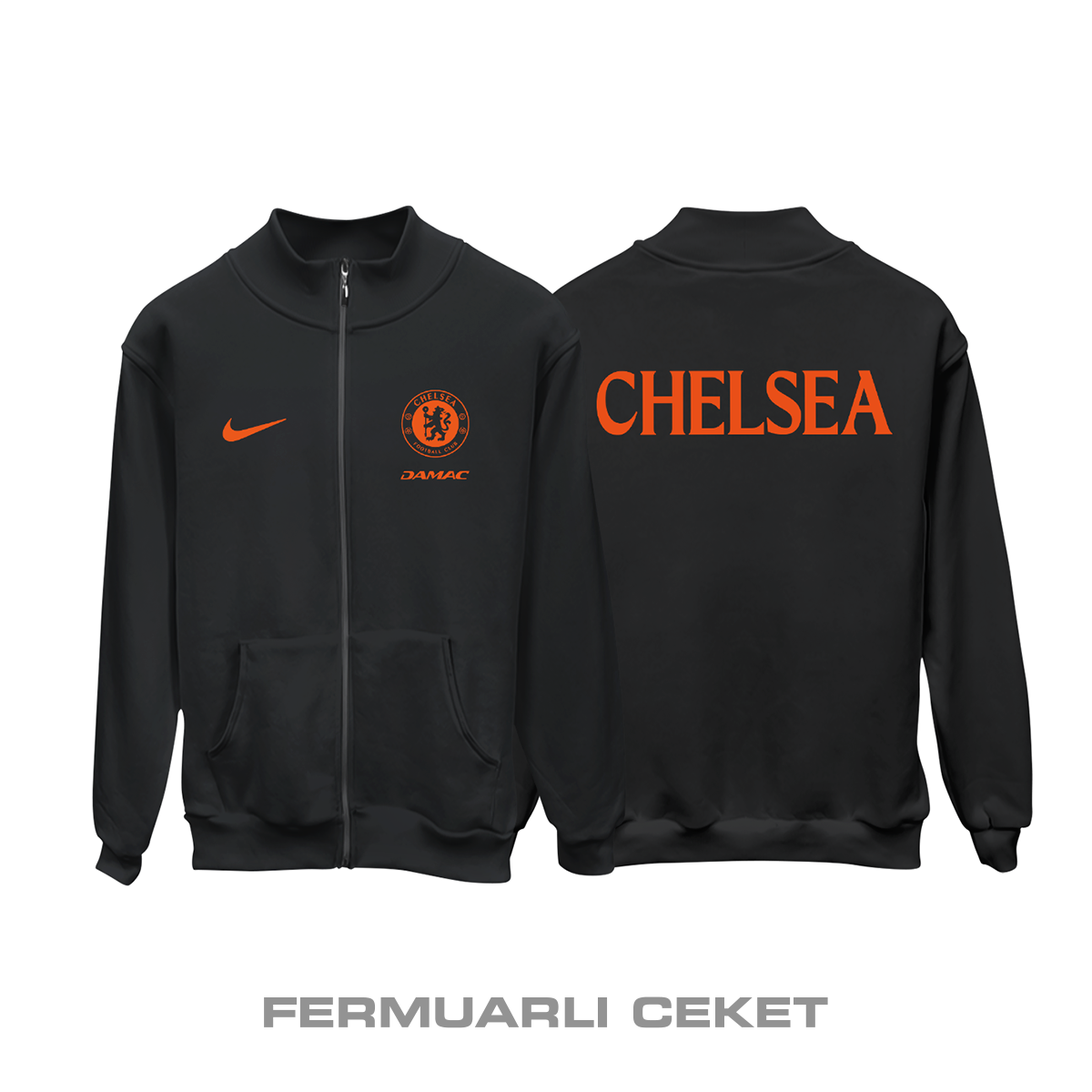 Chelsea: Club Culture Series - Black Edition Fermuarlı Ceket