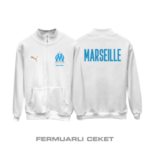 Marseille: Club Culture Series - White Edition Fermuarlı Ceket