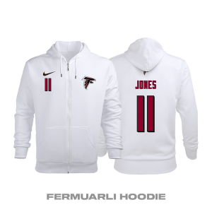 Atlanta Falcons: Road Edition 2020/2021 Fermuarlı Kapüşonlu Hoodie 4XL