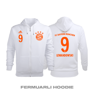 Bayern Münih: Away Edition 2020/2021 Fermuarlı Kapüşonlu Hoodie L