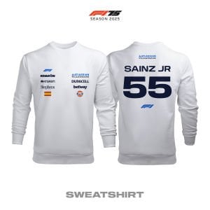 Williams F1 Team: FW47 White Crew Edition 2025 Sweatshirt