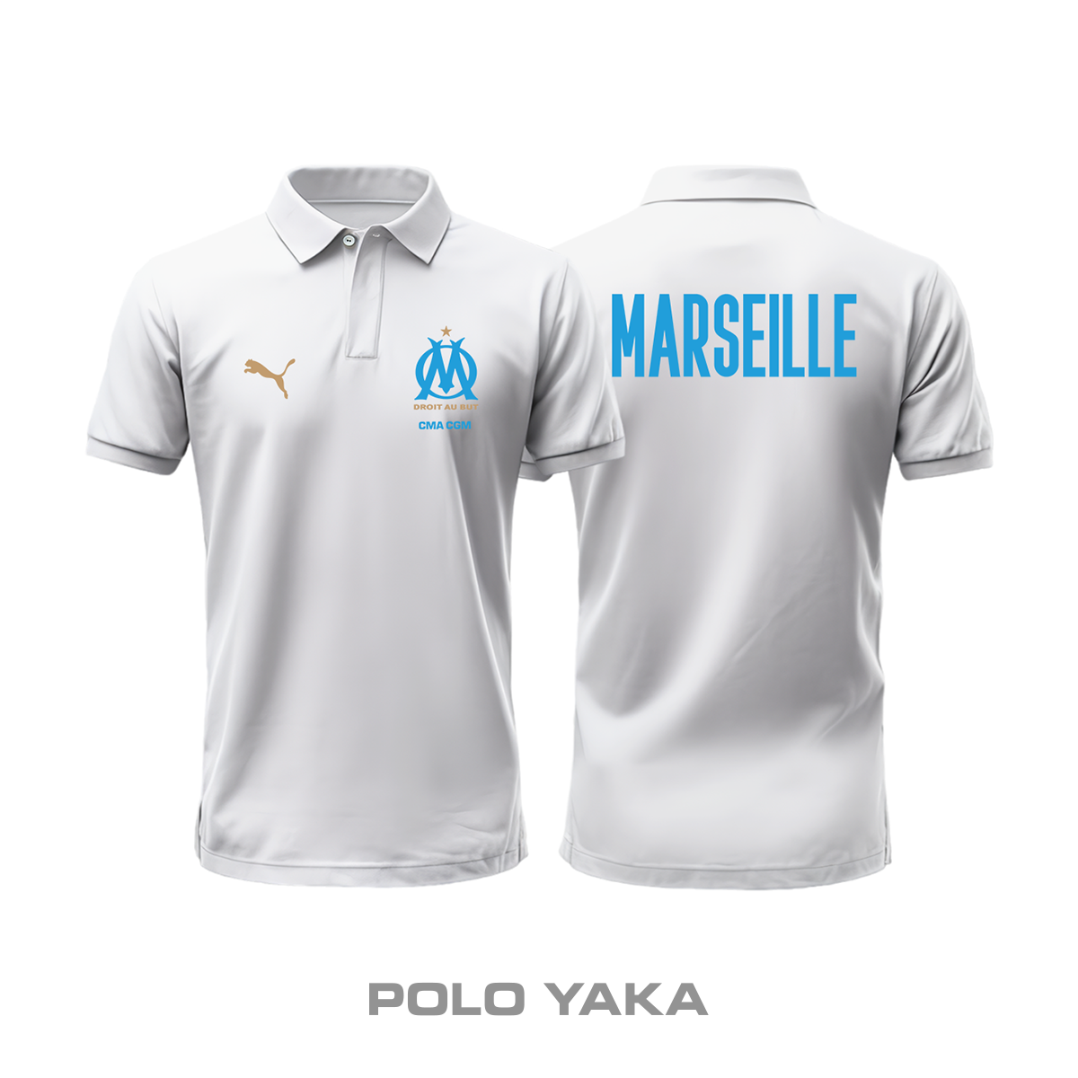 Marseille: Club Culture Series - White Edition Polo Yaka