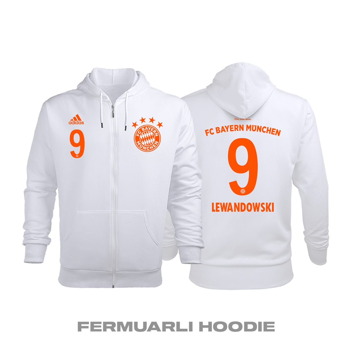 Bayern Münih: Away Edition 2020/2021 Fermuarlı Kapüşonlu Hoodie 3XL