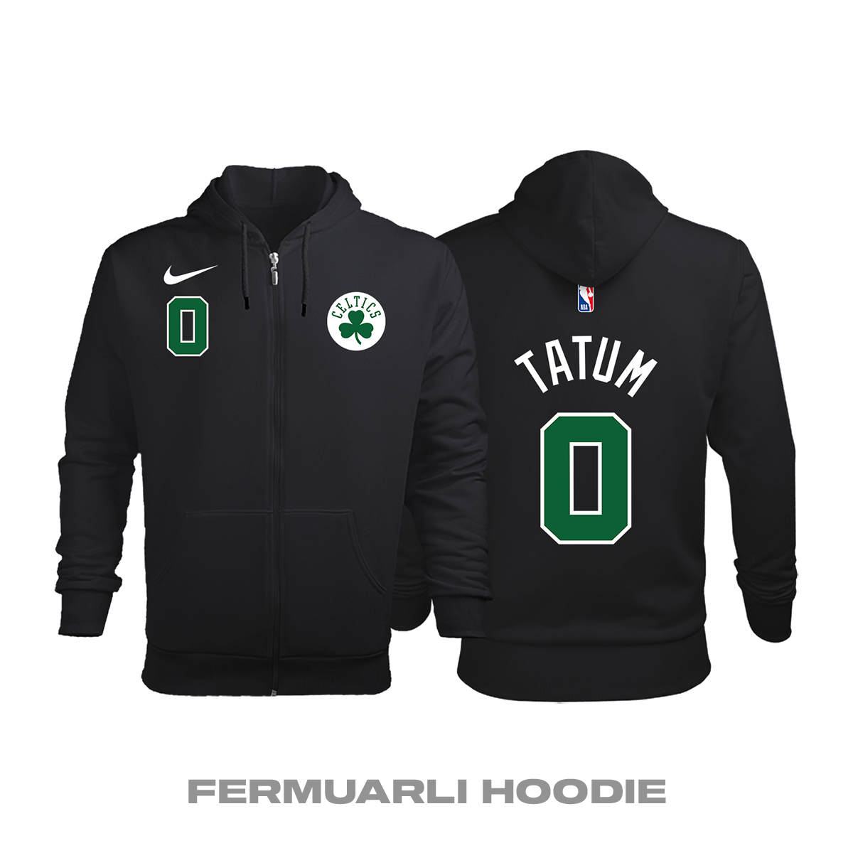 Boston Celtics: Statement Edition 2017/2018 Fermuarlı Kapüşonlu Hoodie S