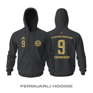 Bayern Münih: Away Edition 2021/2022 Fermuarlı Kapüşonlu Hoodie L