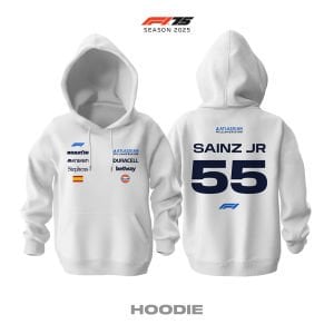 Williams F1 Team: FW47 White Crew Edition 2025 Kapüşonlu Hoodie