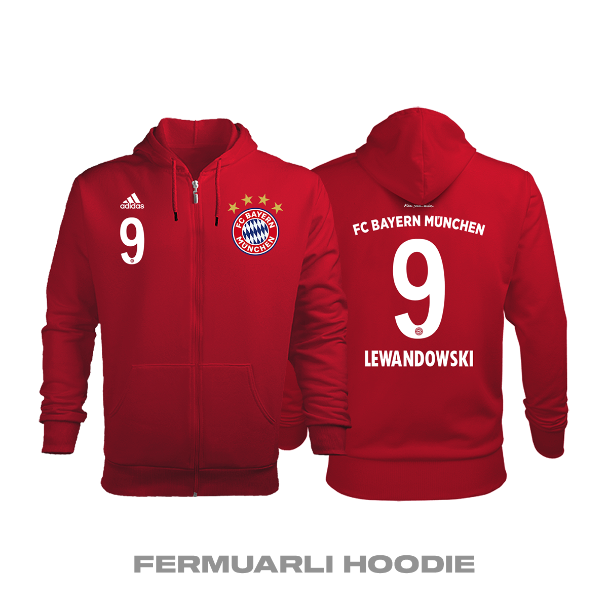 Bayern Münih: Home Edition 2020/2021 Fermuarlı Kapüşonlu Hoodie S